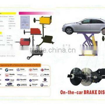 On Car brake disc lathe car disc aligner