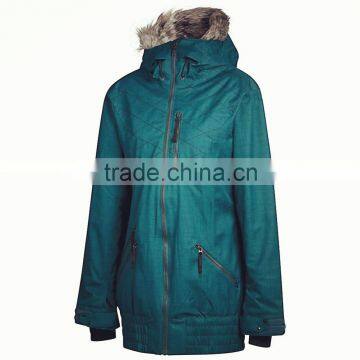 Fur Hooded women's european ski jackets