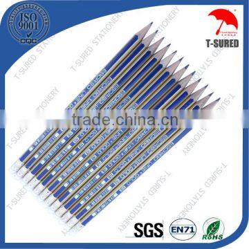 7"Bass Wood Hexagonal Stripe Pencil With Eraser