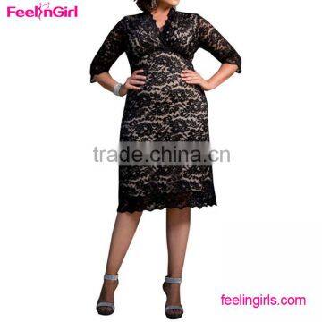 Black Lace Cheap cute dress plus size women clothing