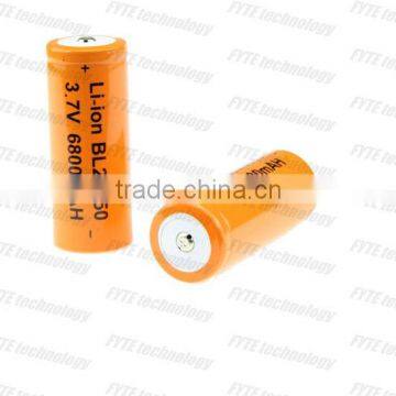 26650 Li-ion battery 3.7V 6800mAH Button top rechargeable battery for Game Player