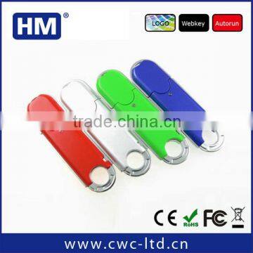 custom Classic white plastic usb stick free logo printing