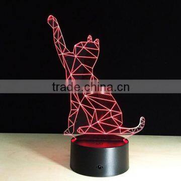 Color Changing Cat Shape 3D Led Night Lamp