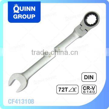 Quinnco Promotional 8 mm 72 Teeth Flexible Ratchet Combination Spanner Wrench, CR-V