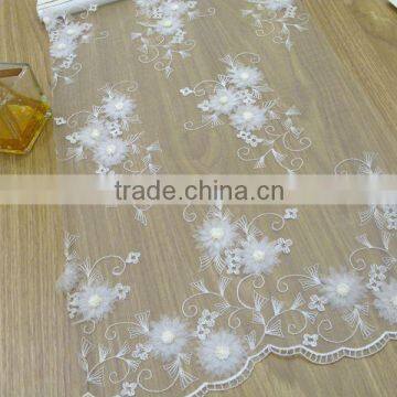 3D swiss net embroidery lace fabric/high quality wholesale /bridal dress