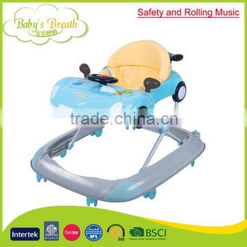 BW-11A beautiful rolling music safety baby walker car multifunction for big babies