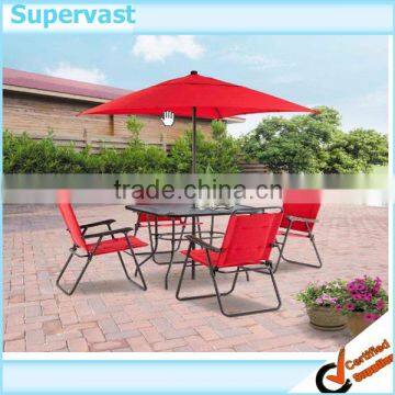 6PC Folding Dining Set With Umbrella