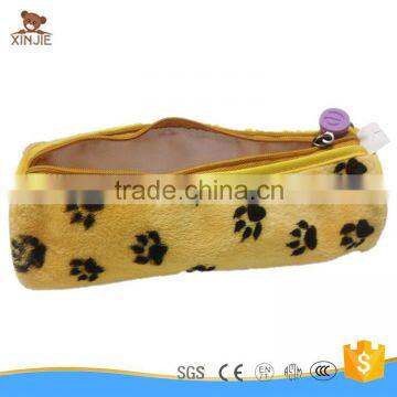 good quality soft pencil case custom plush material pencil case for kids