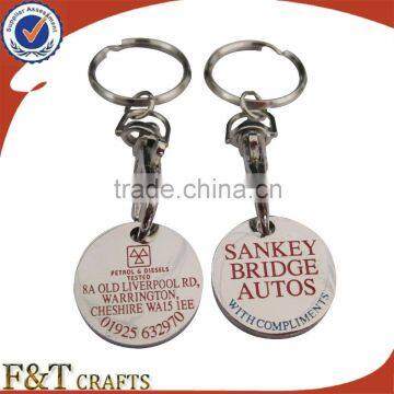 2015 wholesale custom trolley coin keyring/custom cheap metal trolley coin with high quality/promotional trolley coins