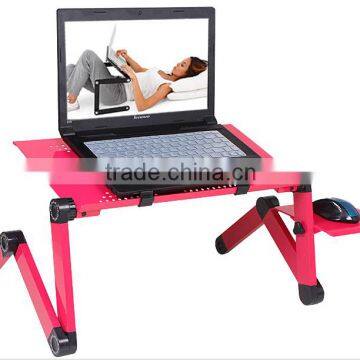 360 Degree Adjustable Portable folding laptop table stand smart lapdesk vented stand bed sofa tray With mouse pad