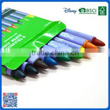 2016 Wholesale 9 Colors Triangular Crayons in Paper Box Customized Logo Printed Crayons photo-4