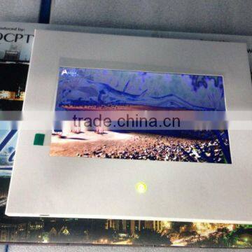 7" lcd greeting video brochure card, customized video card for promotion