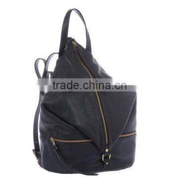 BK4021 OEM vintage zipper style unisex handbag bag PU leather backpack