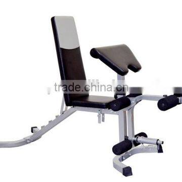 Weight Bench With Leg Curl Extension & Arm Preacher Pad Attachments