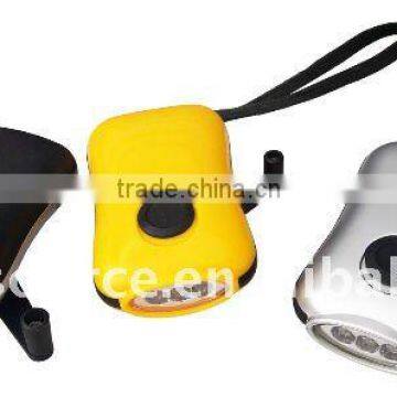 Rechargeable Battery Dynamo Flashlight