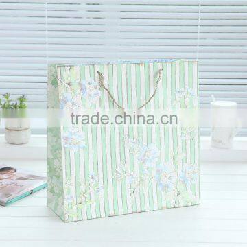 blue green butterfly pink drawstrings large paper gift tote bag for kids/girls