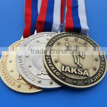 different plated zinc alloy medals