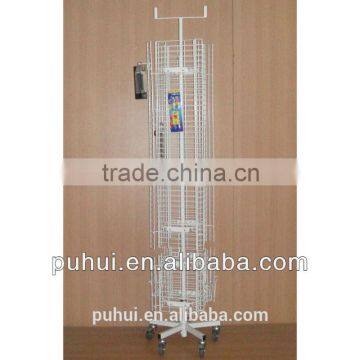 high quality four sides rotating wire mesh display with good design