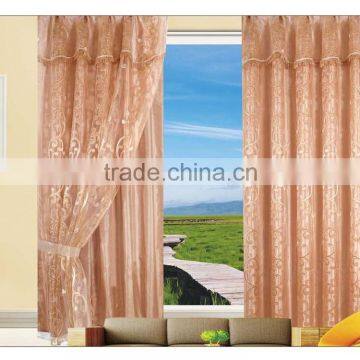 [ready made]JHS-007 15 years top-rated golden seller newest 100% polyester jacquard finished curtain gauze