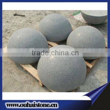 Promotional High Polished Granite Stone Balls Sesame White Garden Stone Balls