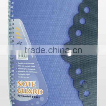 A4 A5 A6 plastic spiral PP cover with botton custom printed made in china notebook