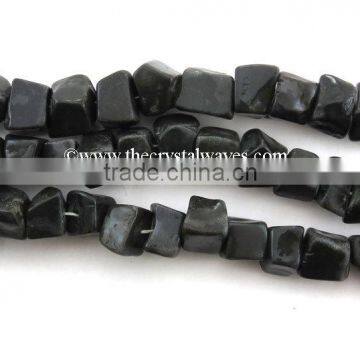 Black Agate Hand Knapped Square Nuggets