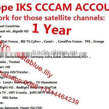 Europe CCCAM account with 1 year,