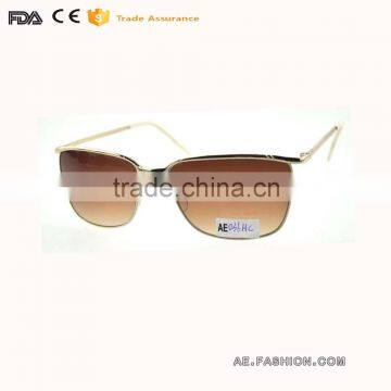 2016 New Arrival Gold Frame Metal Women Sunglasses for sale