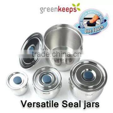 [greenkeeps]Versatile sealed jar/Kimchi / Side dish / tea / pot / sugar / spice / jar / Stainless