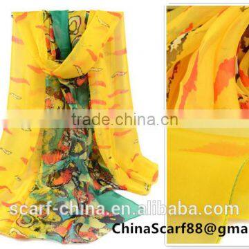 Beach Patterned Silk Scarf Wholesale photo-4