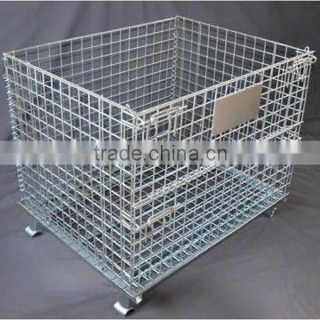 Industrial wire mesh storage containers