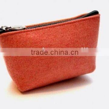 2015 New Prmotional customized Felt Cosmetic Zipper Pouch Felt Zipper Bag