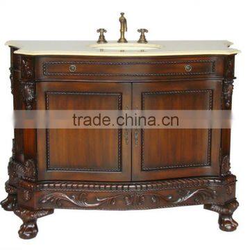 European Antique Solid wood bathroom Cabinet