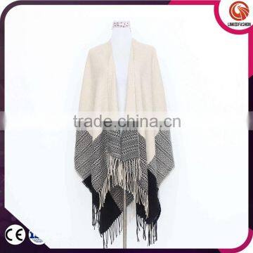 branded Hoodie style cashmere poncho shawl