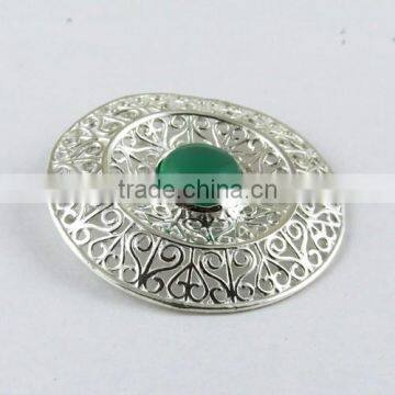 Exotic !! Filigree Green Onyx 925 Sterling Silver Pendant, 925 Sterling Silver Jewellery, Online Silver Jewellery