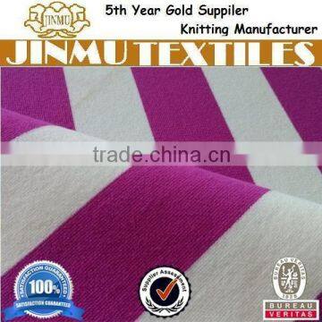 JINMU Textiles Yarn Dyed Stripe Stretch Punto Roma Fabric For Clothing