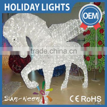 Horse outdoor decor 3D crystal motif light christmas outdoor horse lights holiday time large outdoor christmas lights