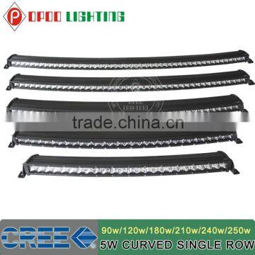 Single Row Led Bar Light, Jeep 4x4 250W 52 Inch Curved Led Bar Light photo-2