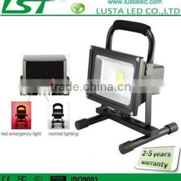 24V 12V Battery Powered LED Floodlight With Red Flash Function LED Emergency Flood Lights IP65 12V LED Flood Lights Rechargeable