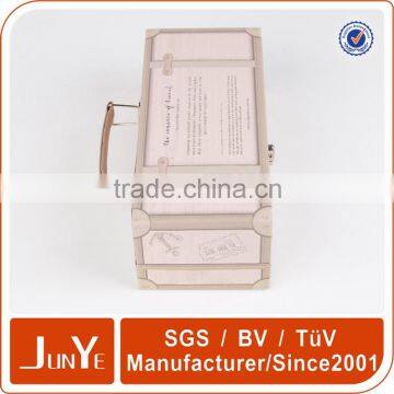 foam inside suitcase style design paper box with metal buttons