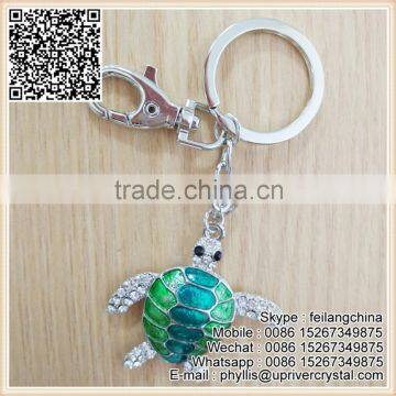 Lovely Cheap Promotion Gifts Green Tortoise Keychain