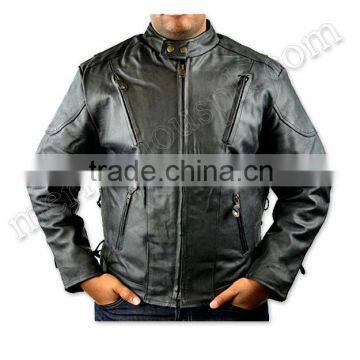 Men Black Leather Motorbike Jackets