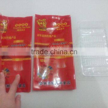 Plastic Back Center Heat Sealed Tea Food Packaging Bag With Blister Tray photo-3