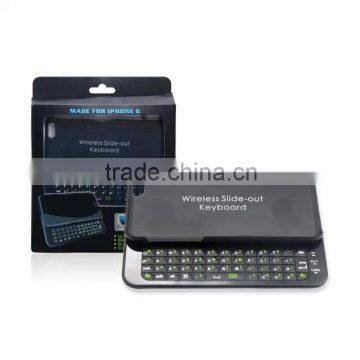 Ultra-thin Wireless Slide-out Mini Bluetooth Keyboard for iPhone 6 4.7 inch, Detachable/Removeable Keyboard Case