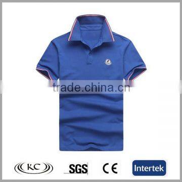 blue double mercerized cotton polo shirt