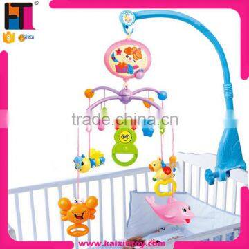 B/O baby toys 2015 musical Bed ring plastic baby rattle