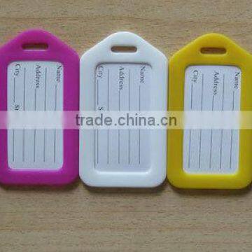 multicolor printing custom words rubber vinyl luggage tags
