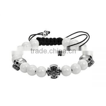 Wholesale Men jewelry white ceramic beads bracelet ceramic jewlry alibaba website