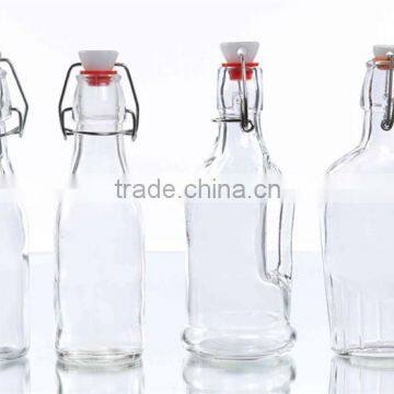 Small Airtight Clip Glass Water Bottle