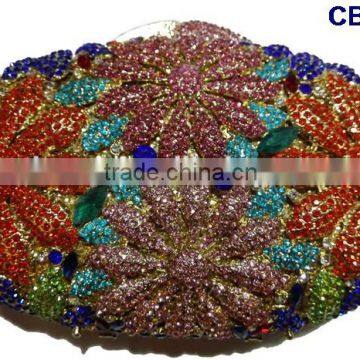 CB0132-1Africa ladies hot sell clutch crystal evening clutch handbag purse handbags